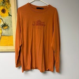 Orange Long Sleeve Men's Shirt with graphic